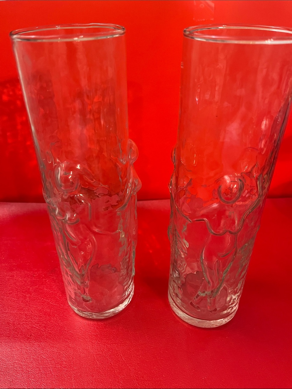 Libbey La Femme Vintage Nude Exotic Dancer Woman Drinking Glass Or Vase Women